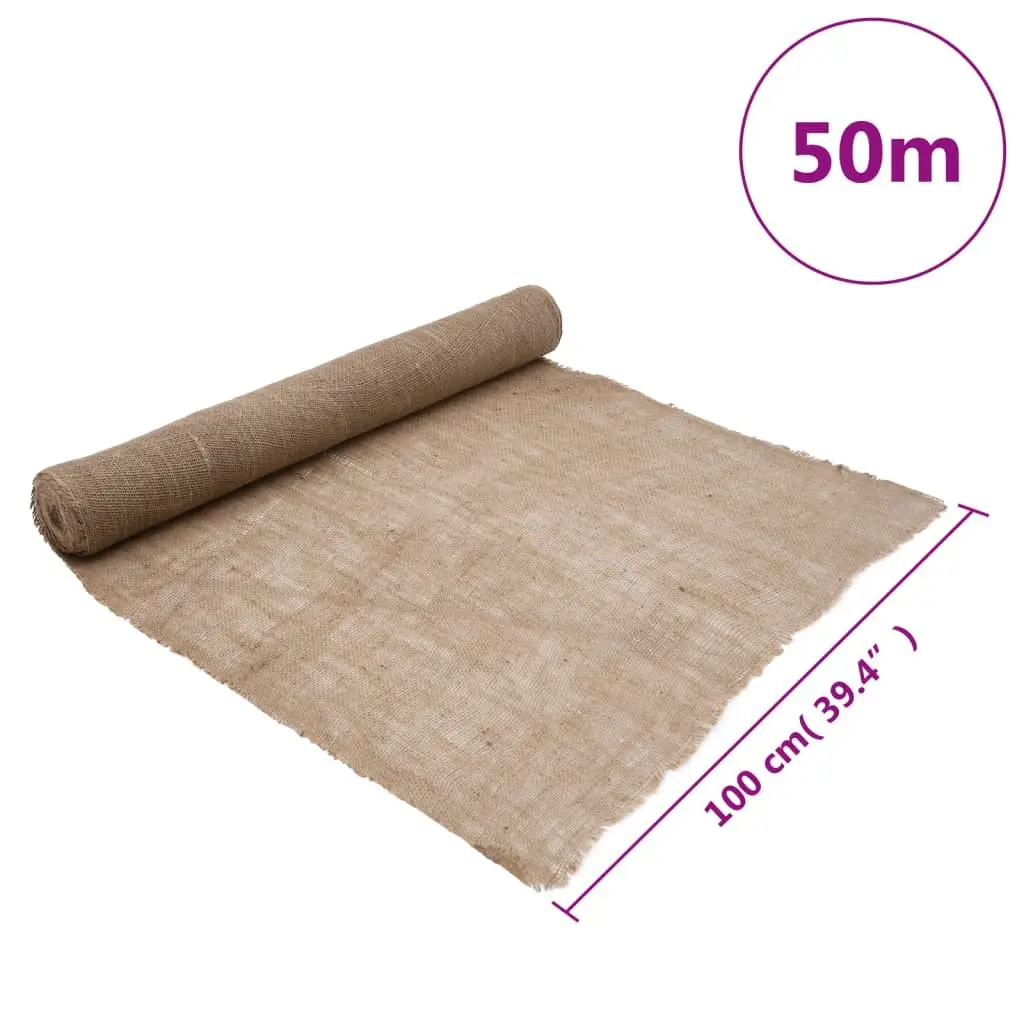 Jute Runner Natural 1x50m 2 Piece Rolls for Craft Home Decor Floral Arrangements