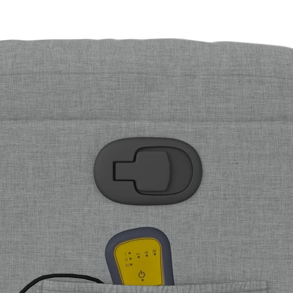 Massage Recliner Chair Fabric Grey Manual Recline Vibration