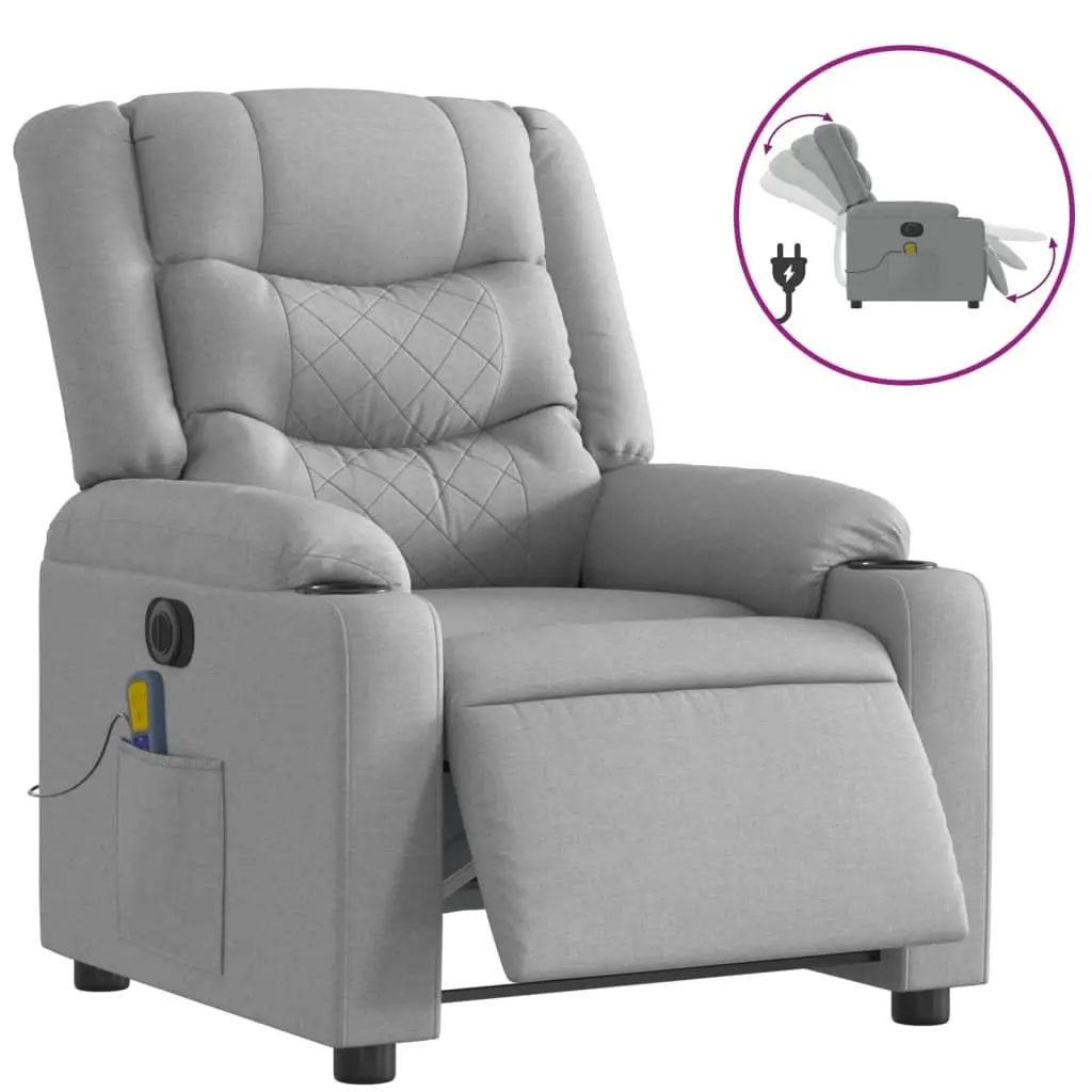Grey Electric Massage Recliner Chair