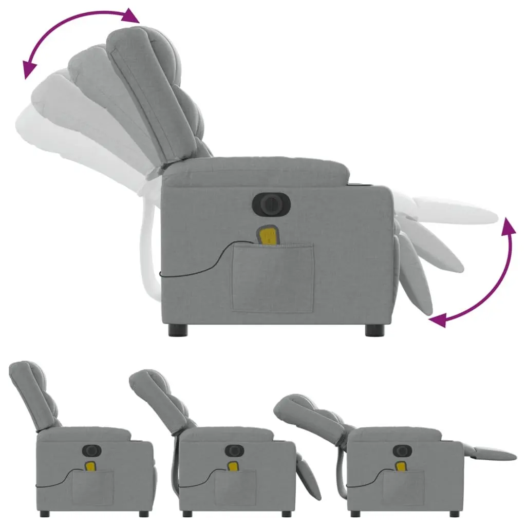 Grey Electric Massage Recliner Chair