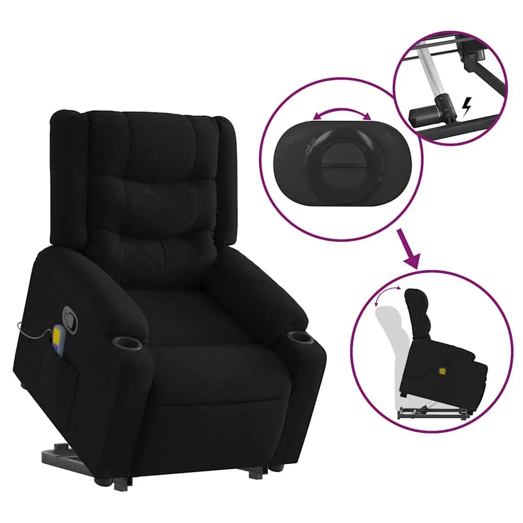 Electric Lift Recliner Chair for Relaxation in Black