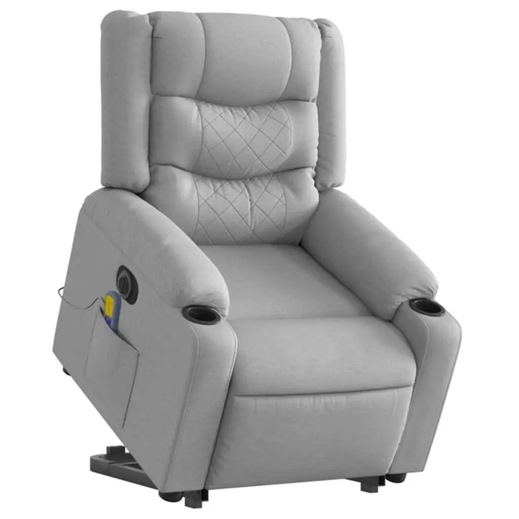 Electric Massage Chair Fabric Light Grey