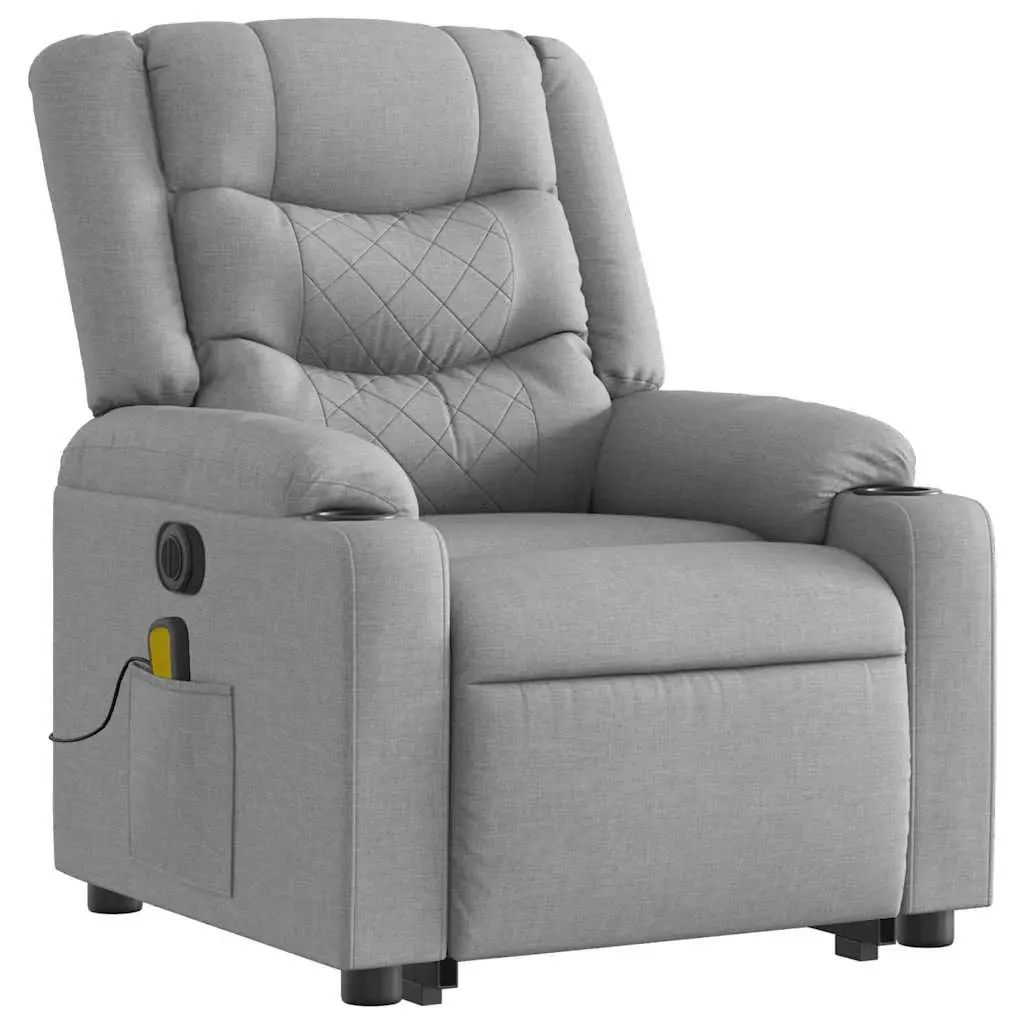Electric Massage Chair Fabric Light Grey