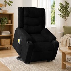 Premium Electric Lift Massage Recliner Chair in Black