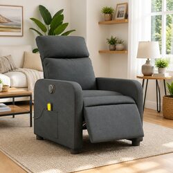 Grey Electric Massage Recliner Chair with Vibration