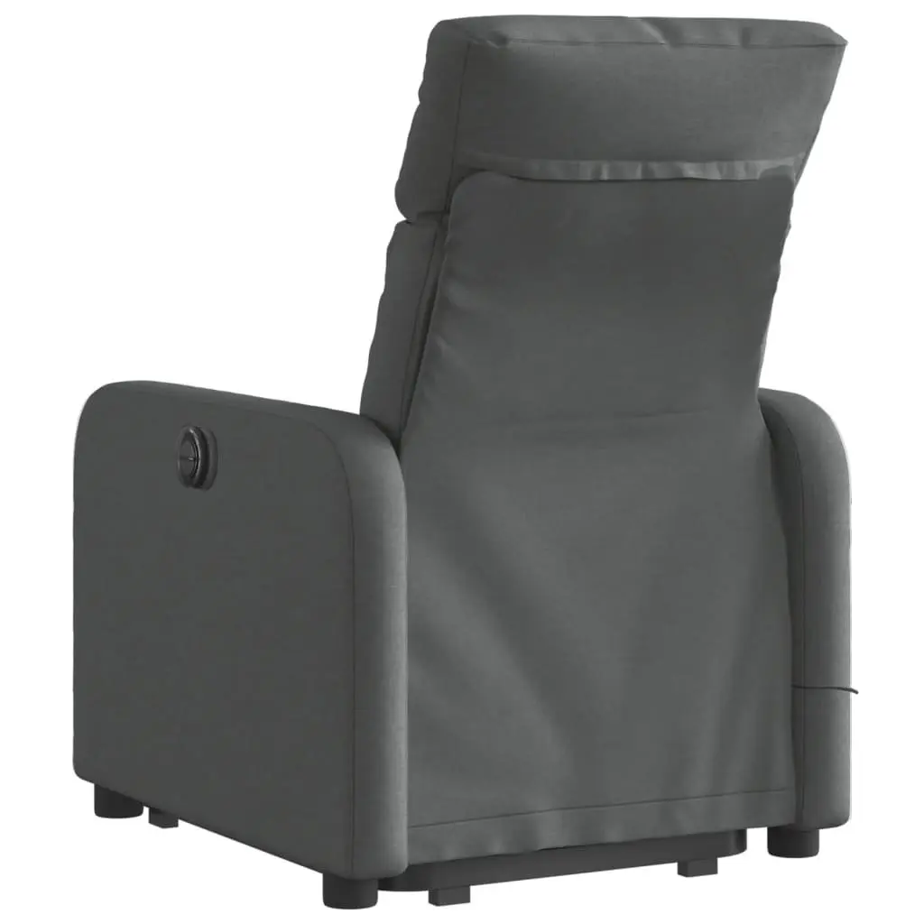 Grey Fabric Electric Stand Up Massage Recliner Chair