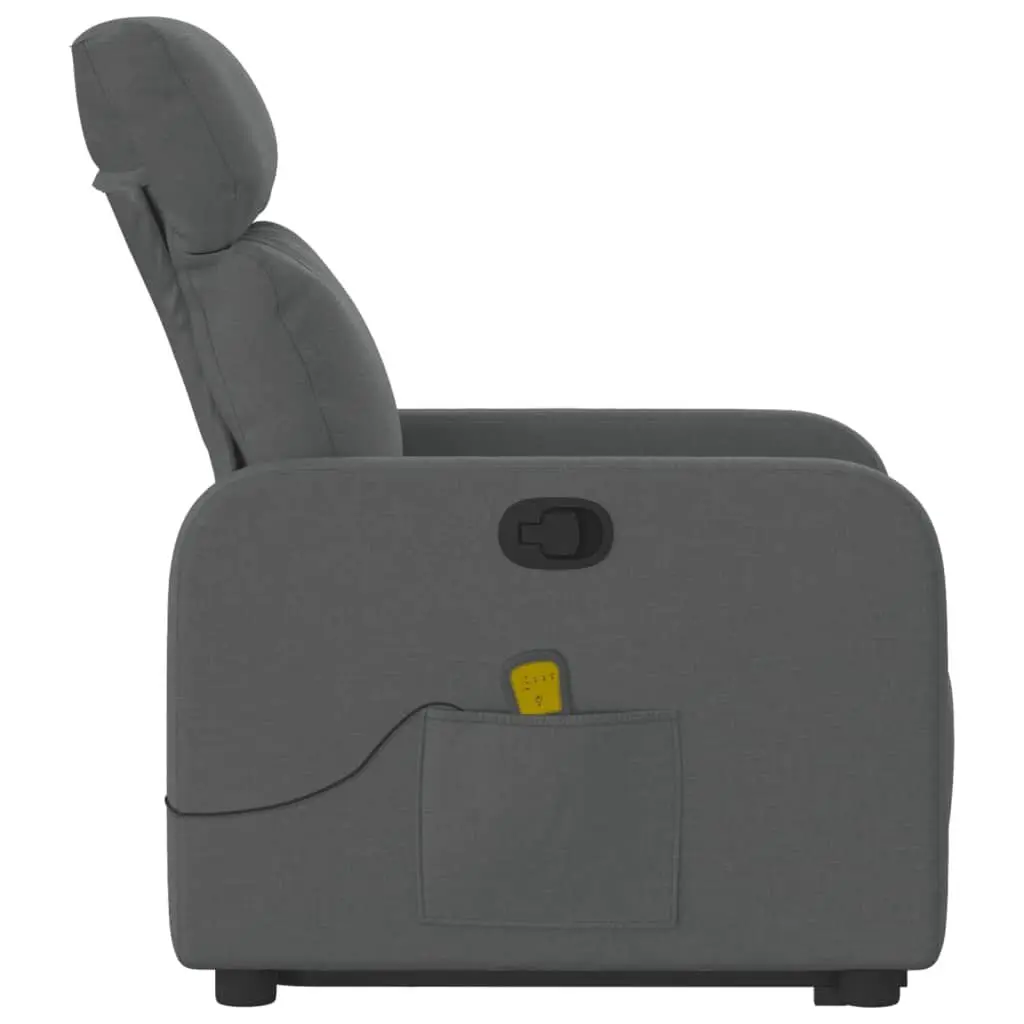 Grey Fabric Electric Stand Up Massage Recliner Chair