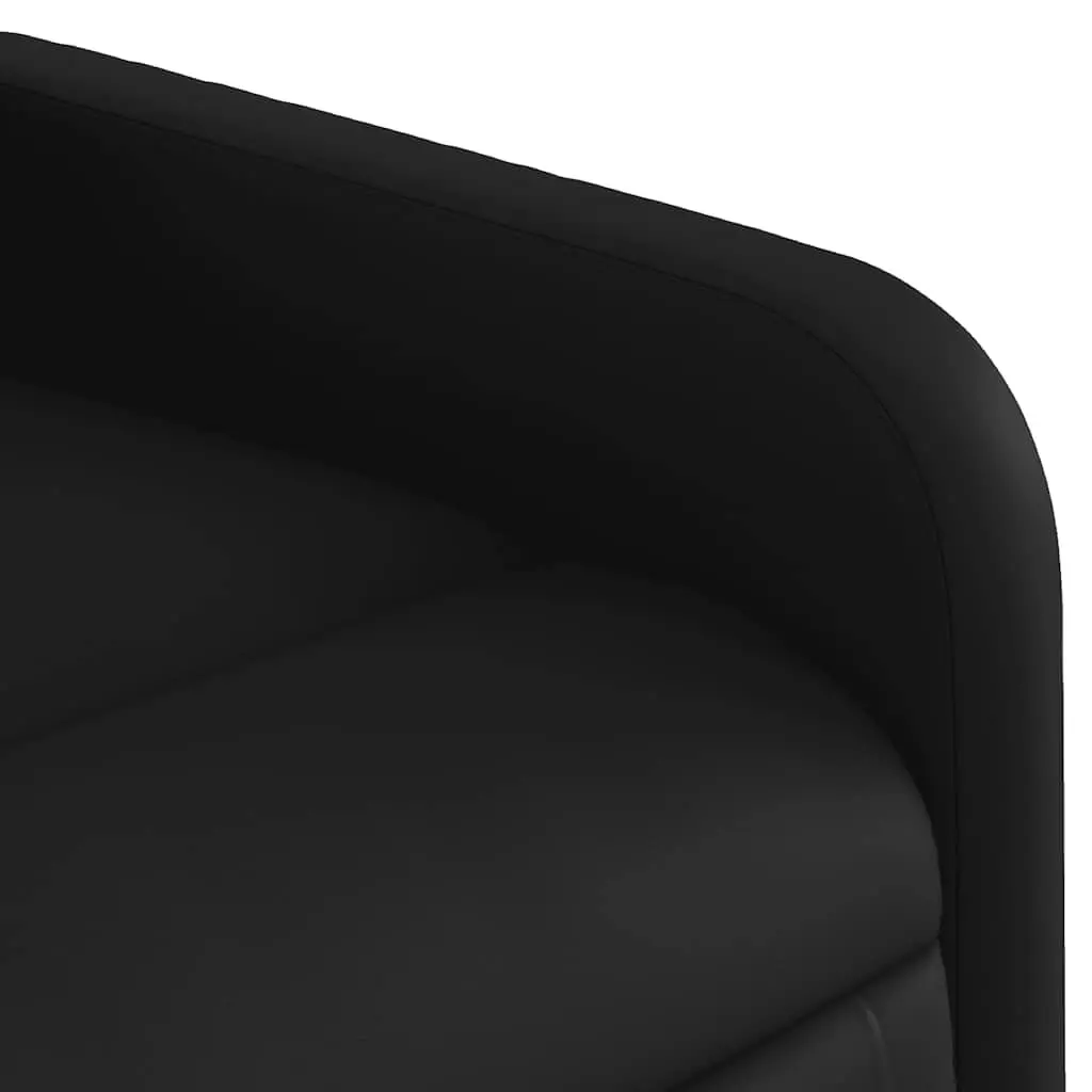 Electric Power Lift Massage Recliner Chair in Black Faux Leather
