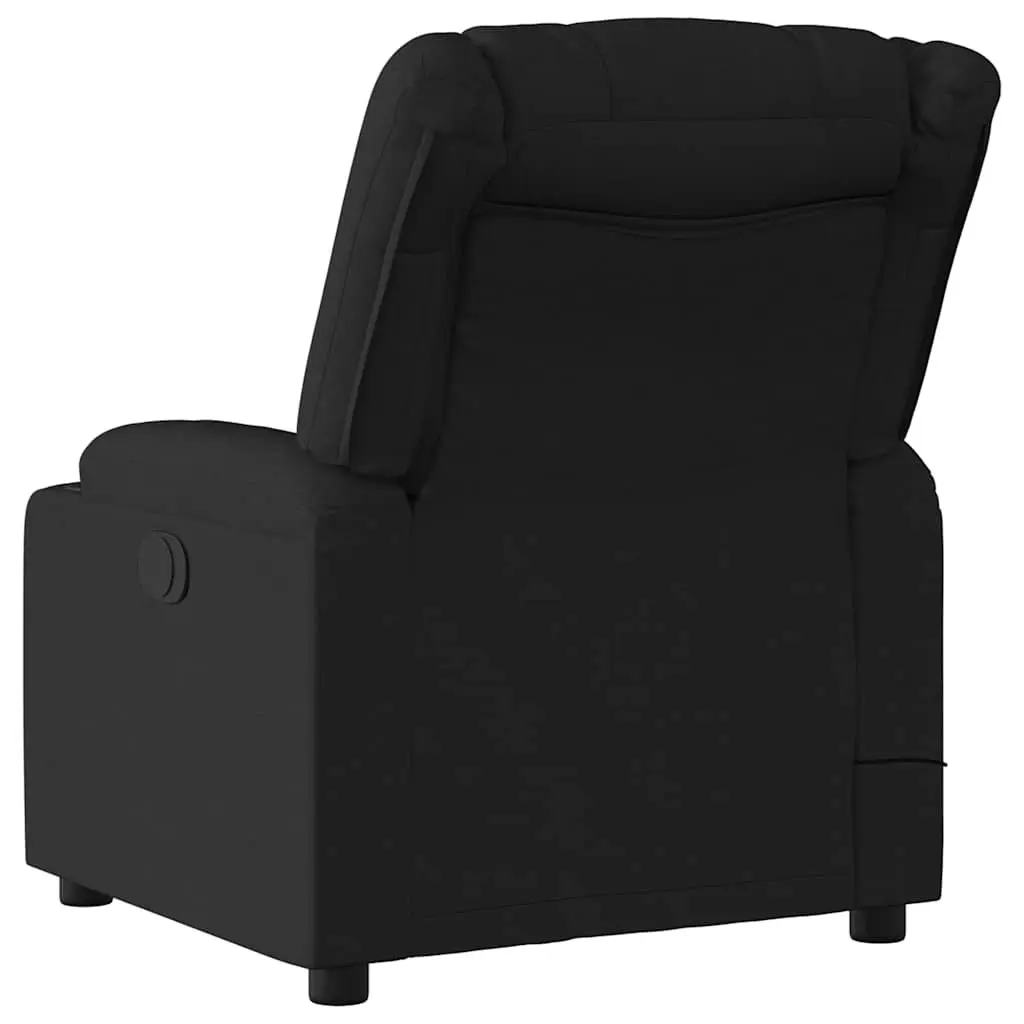Massage Recliner Chair Fabric Black Manual Recline Vibration Armchair