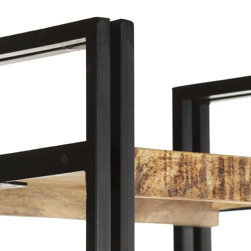 Industrial 5-Tier Bookcase in Solid Mango Wood