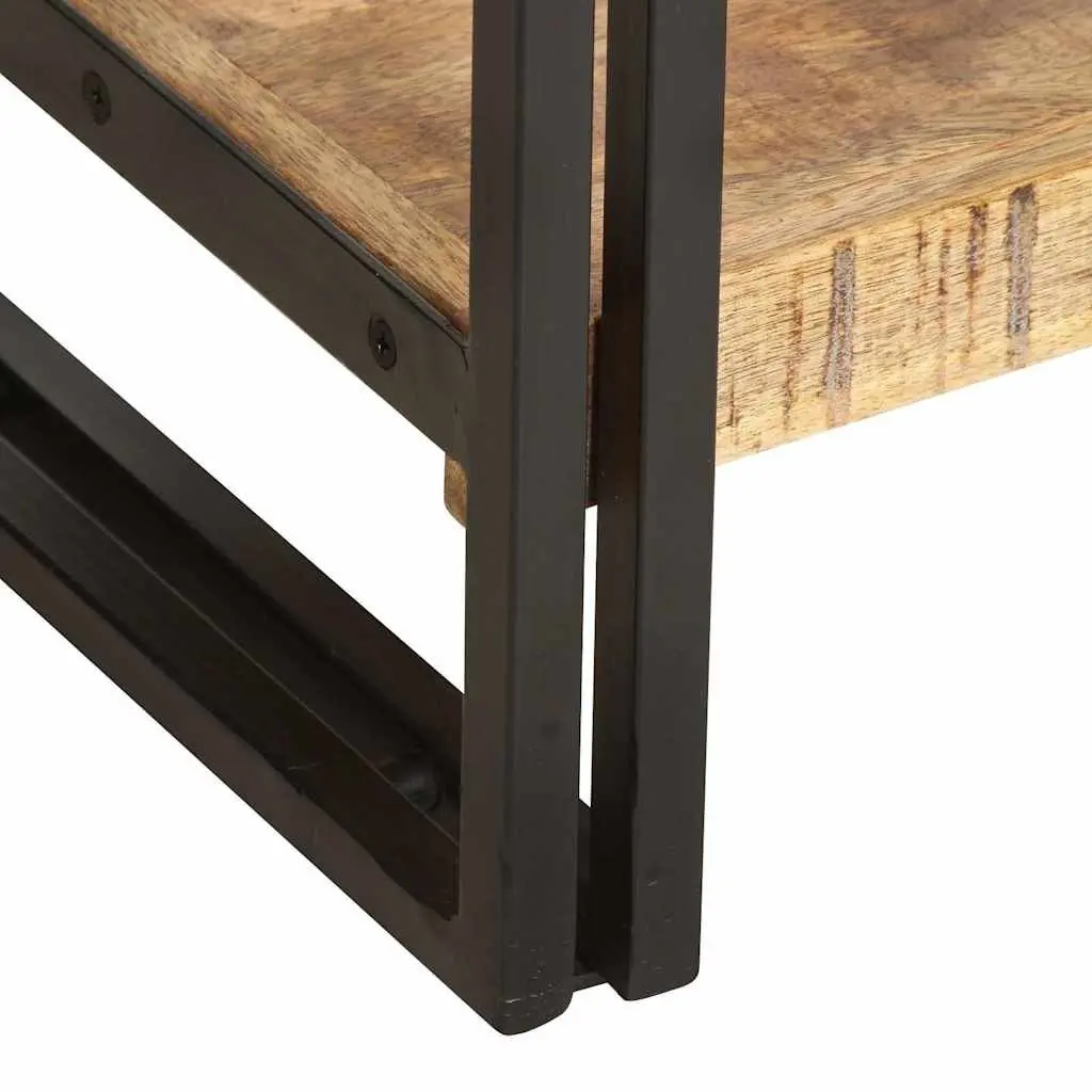 Industrial 5-Tier Bookcase in Solid Mango Wood