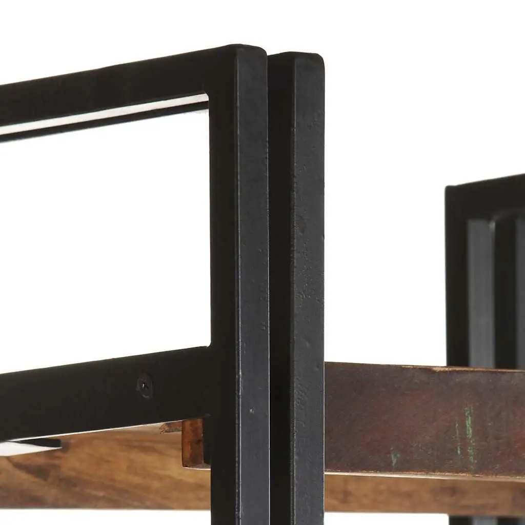 5-Tier Bookcase with Solid Reclaimed Wood