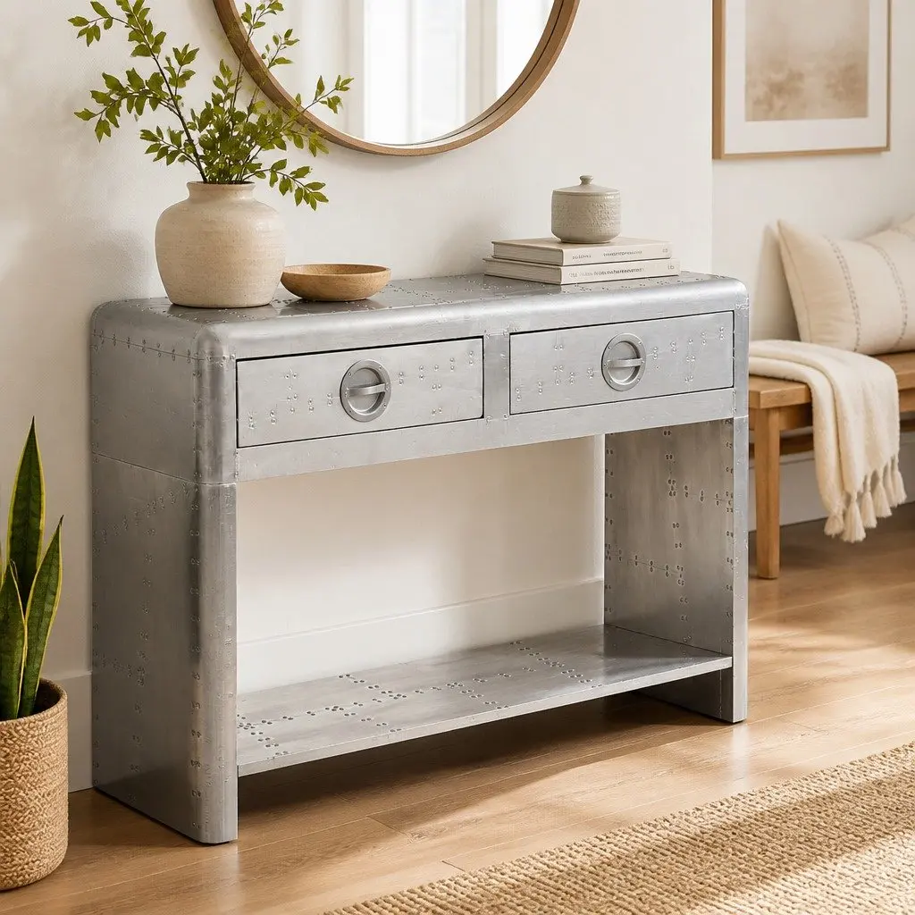 Metal Aviator Storage Cabinet with Drawers