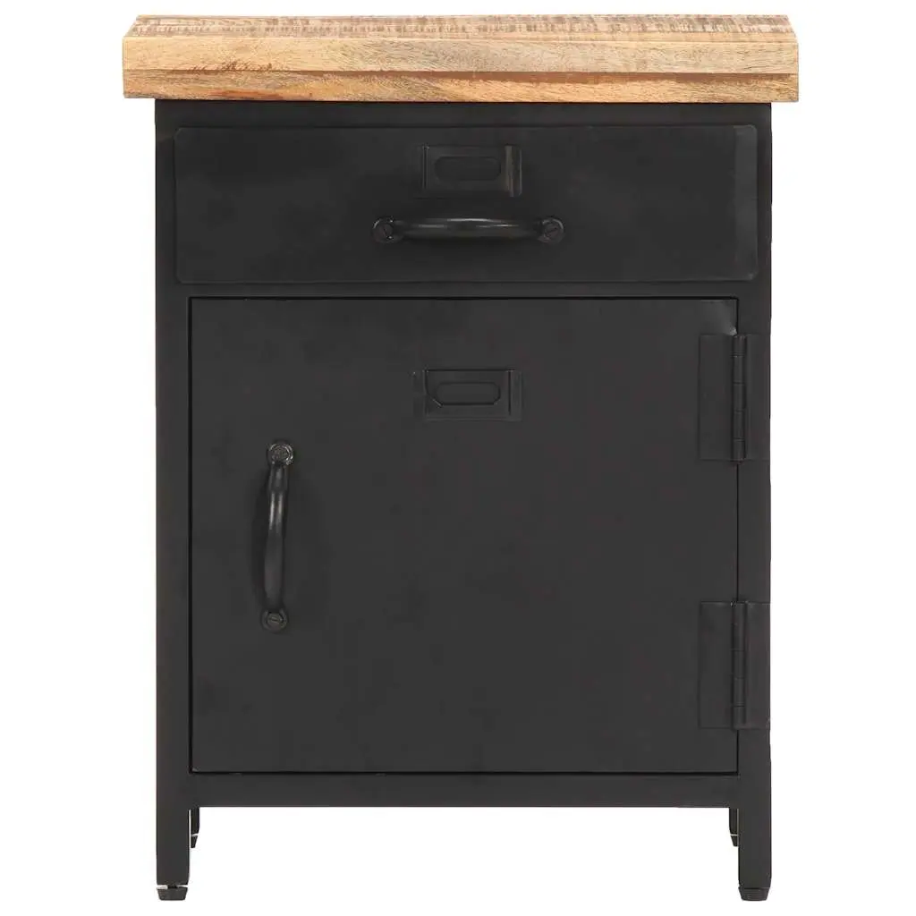 Bedside Cabinet 40x30x52cm Brown Nightstand Storage Drawer Door Table