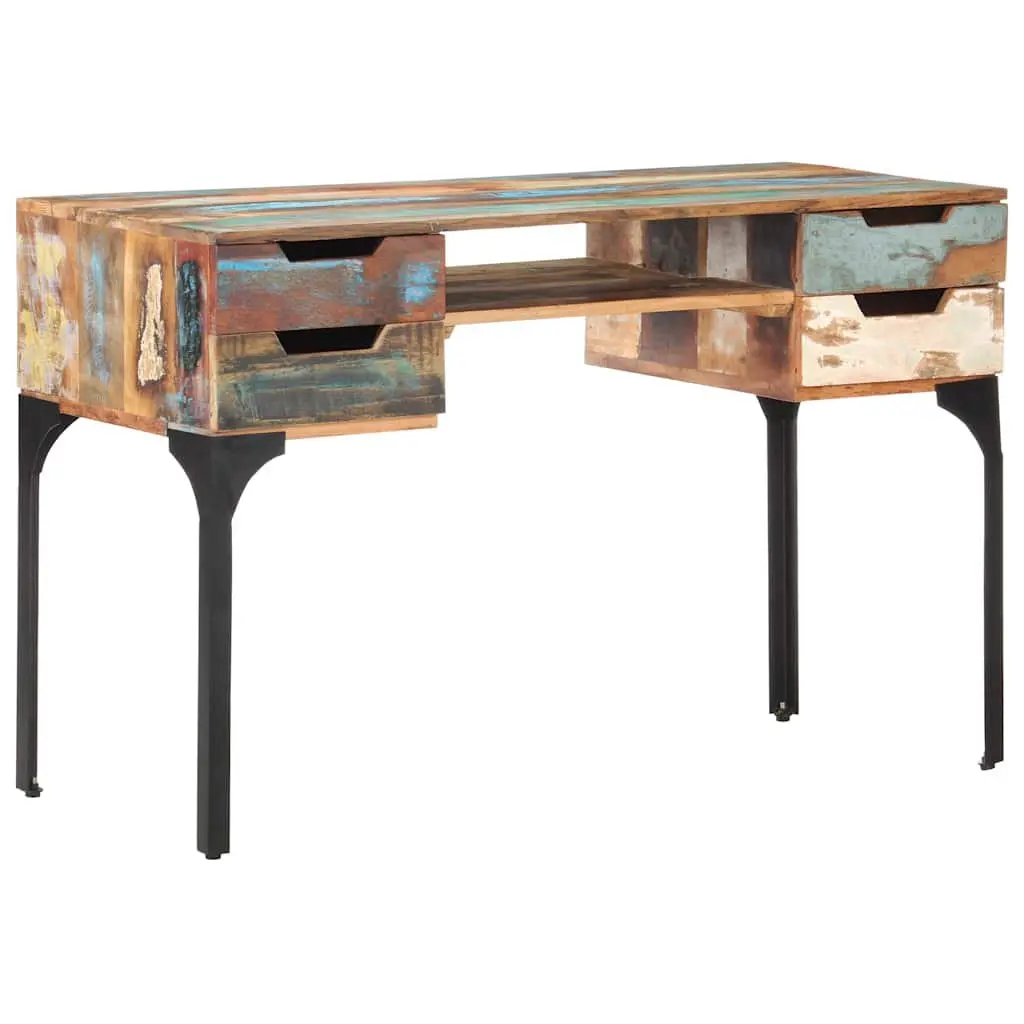 Solid Reclaimed Wood Desk with Storage Options
