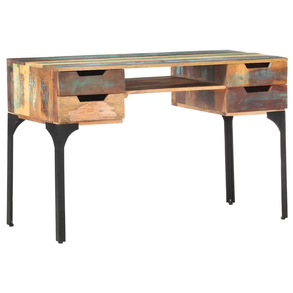 Solid Reclaimed Wood Desk with Storage Options