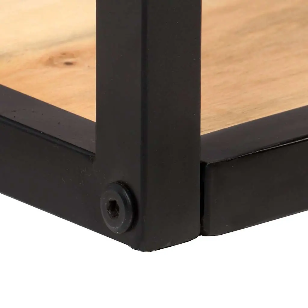 Industrial Style Solid Wood Floating Shelf Set of 2