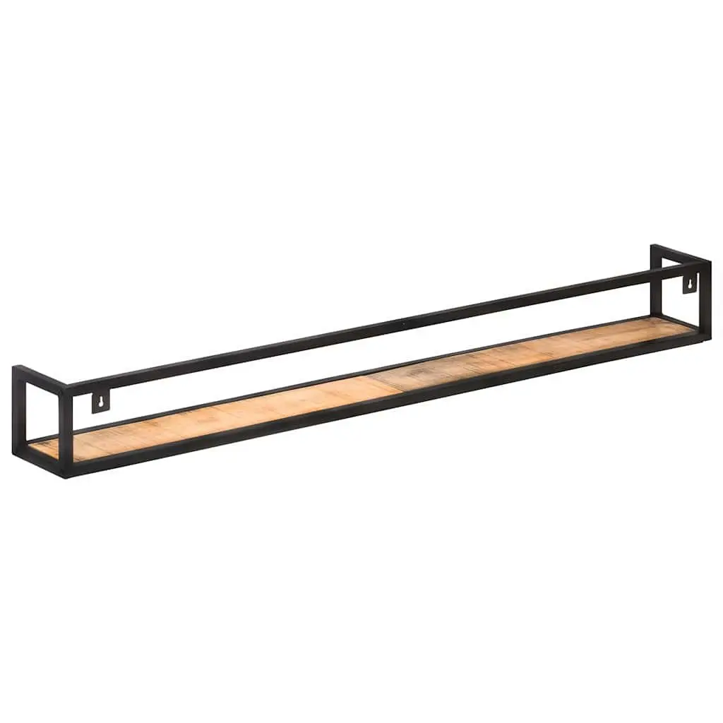 Wall Shelves Wooden 160 cm Brown Industrial Style Floating Shelving 2 pcs