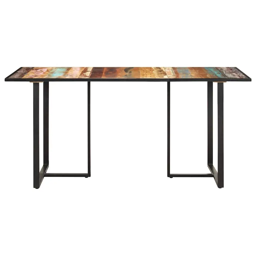 Industrial Brown Dining Table 160 cm Solid Reclaimed Wood