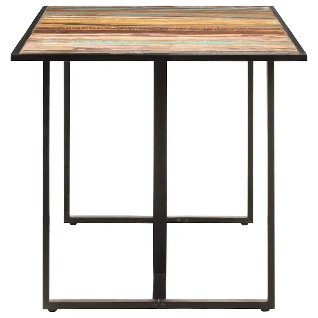 Industrial Brown Dining Table 160 cm Solid Reclaimed Wood