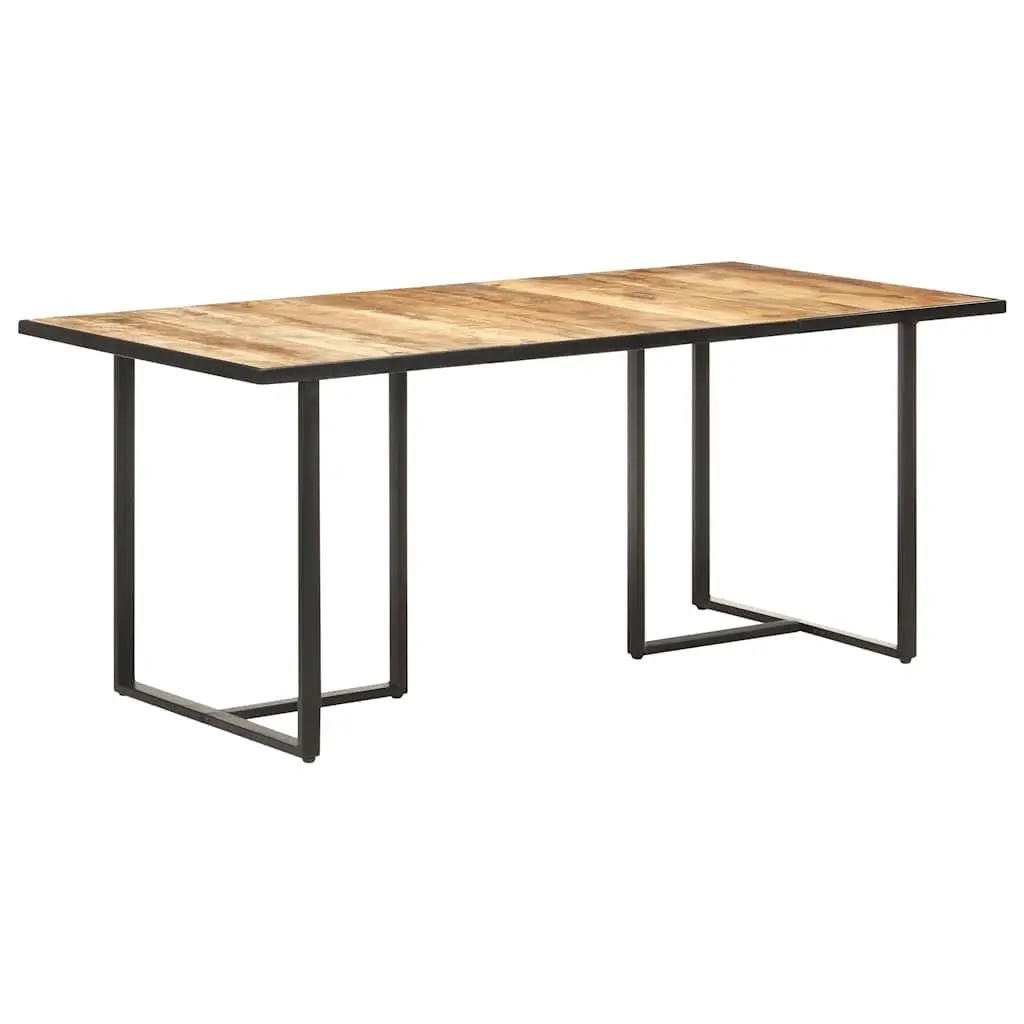 Solid Mango Wood Dining Table 180 cm with Iron Legs