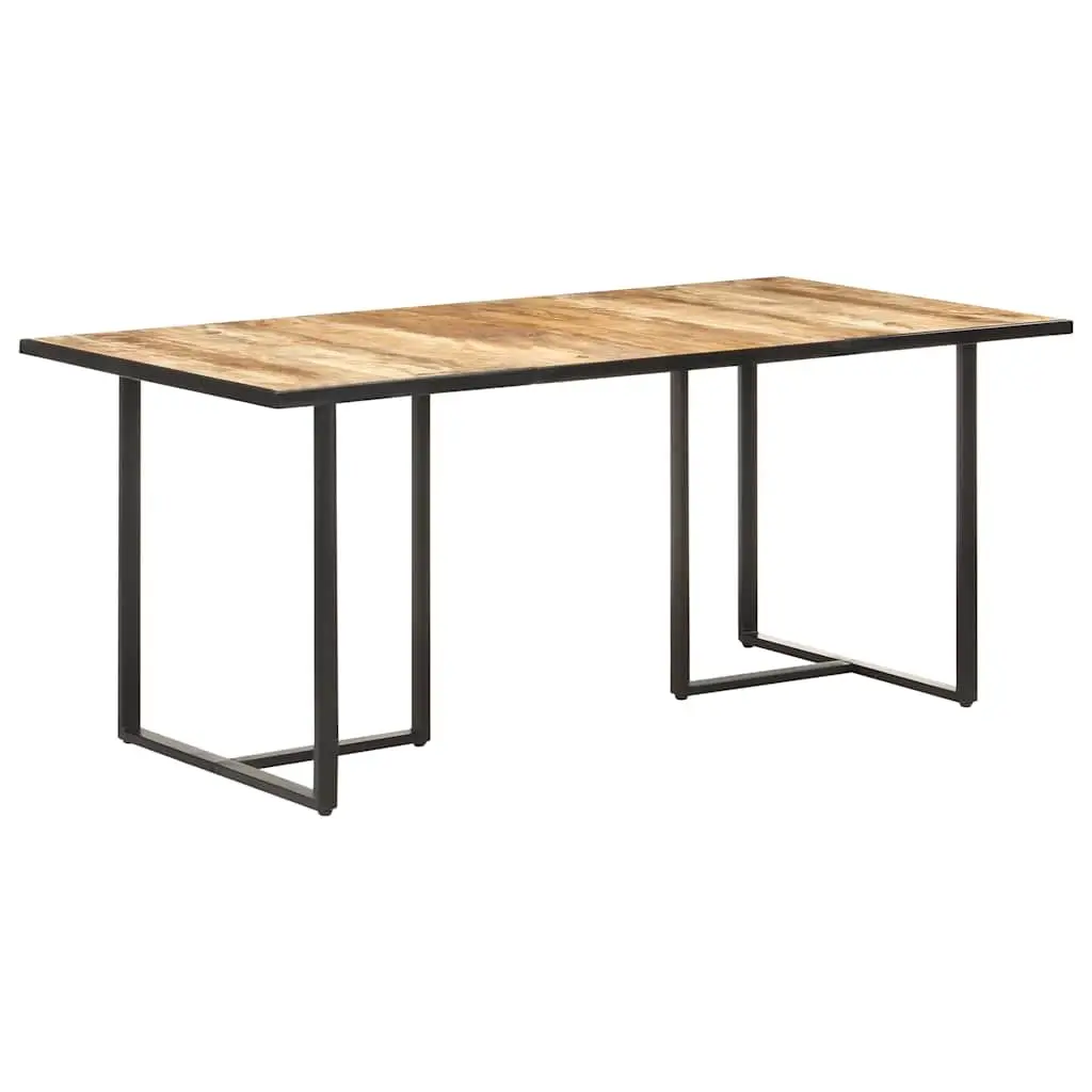 Solid Mango Wood Dining Table 180 cm with Iron Legs