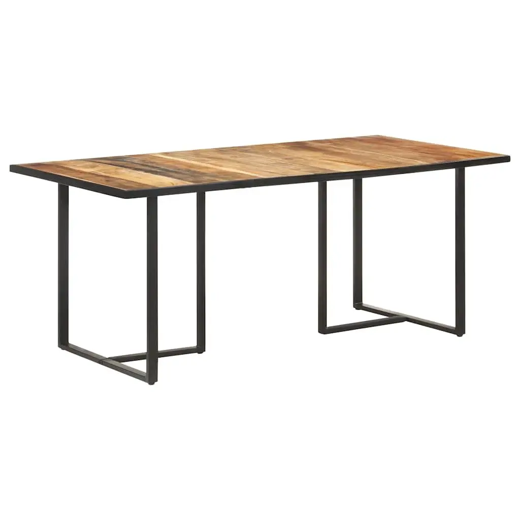 Solid Mango Wood Dining Table 180 cm with Iron Legs