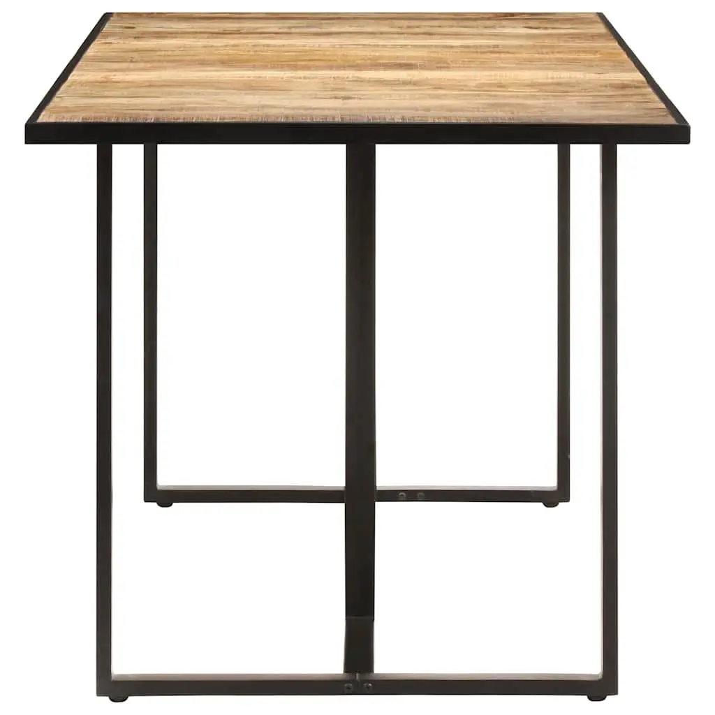 Solid Mango Wood Dining Table 180 cm with Iron Legs