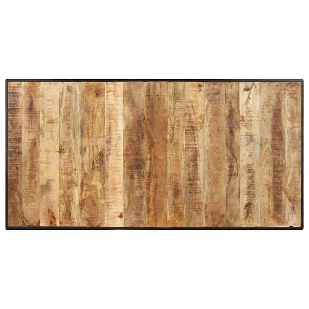 Solid Mango Wood Dining Table 180 cm with Iron Legs