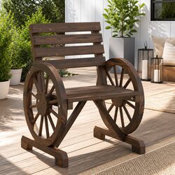 Durable Outdoor Garden Chairs Set of 4 Solid Wood