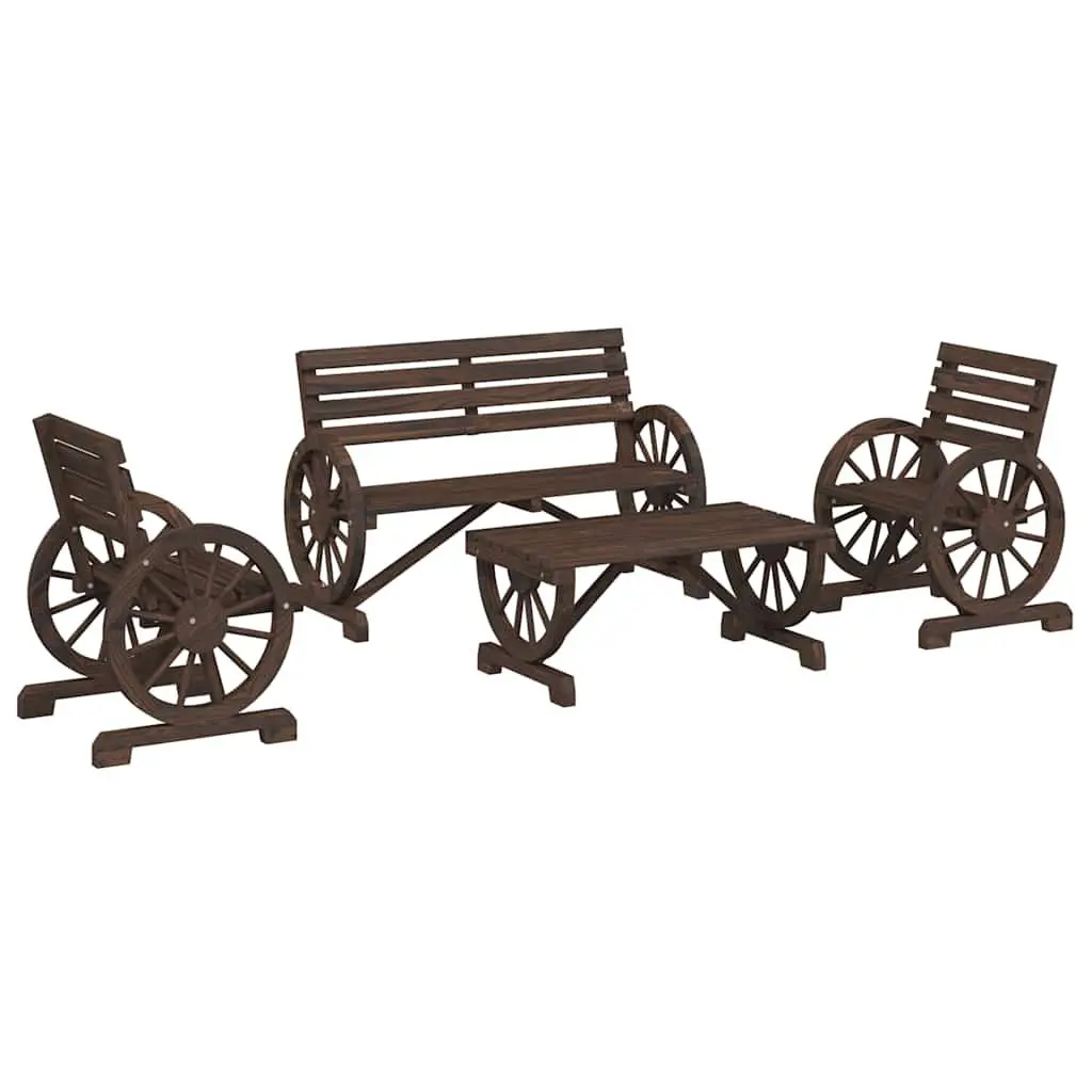 4 Piece Adirondack Garden Lounge Set