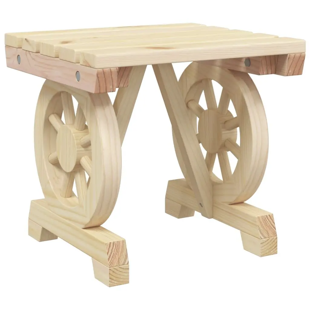 Outdoor Garden Footstools 2 PCS Solid Wood Fir Brown Patio Ottoman Seating