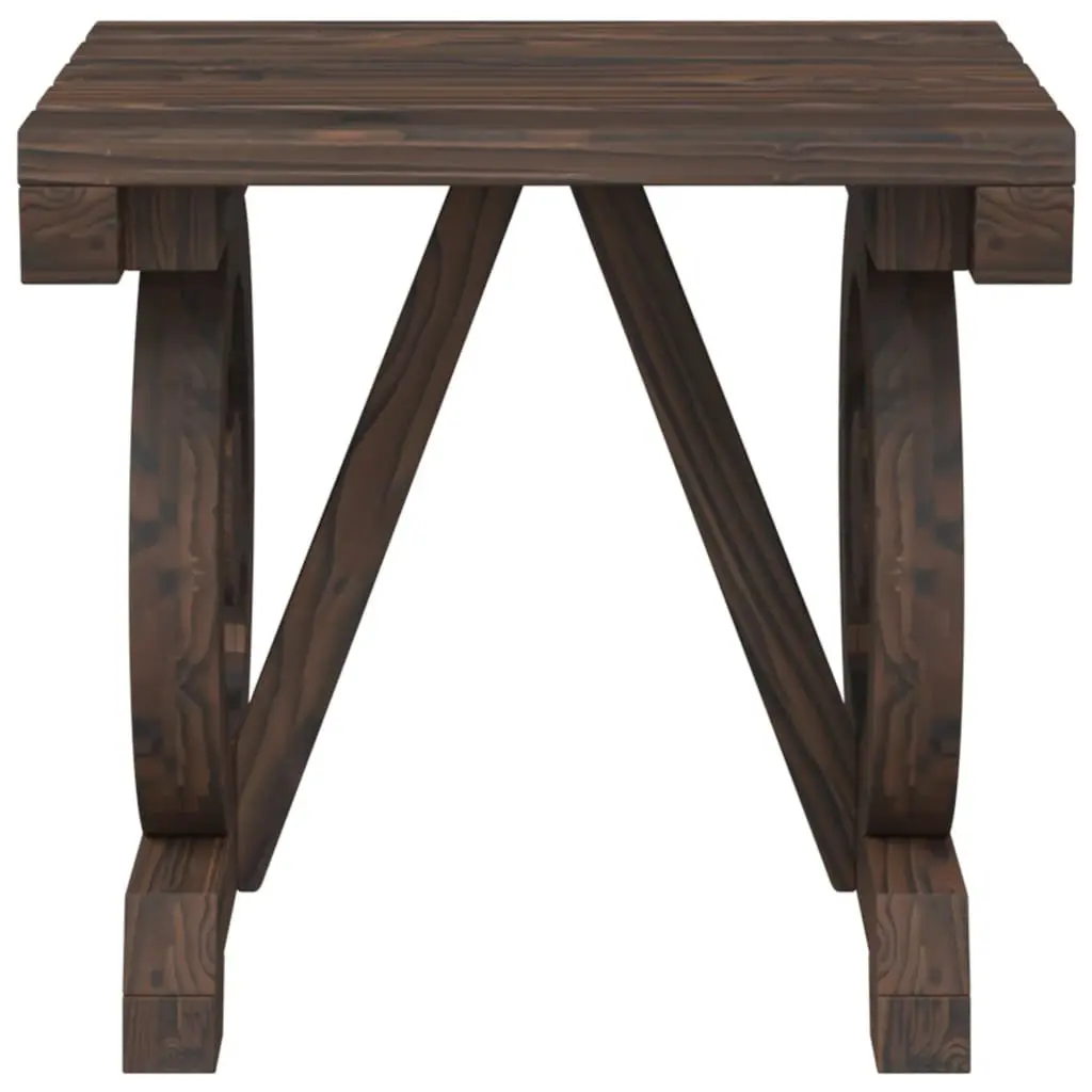 Outdoor Garden Footstools 2 Pieces Solid Wood Fir Brown Patio Ottoman Seating