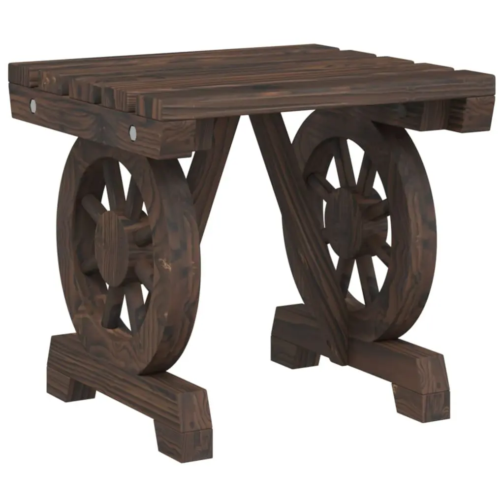 Outdoor Garden Footstools 2 Pieces Solid Wood Fir Brown Patio Ottoman Seating