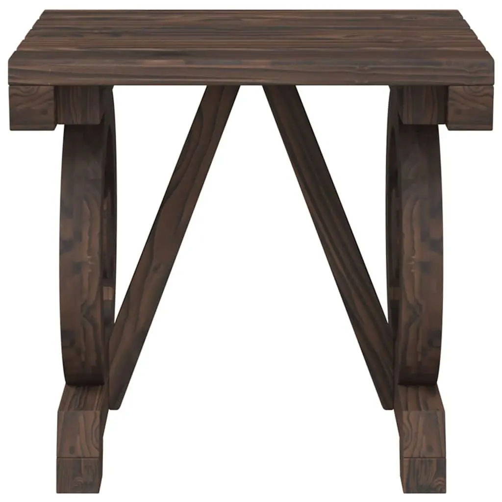 Garden Dining Set Solid Fir Wood 5 Piece Brown