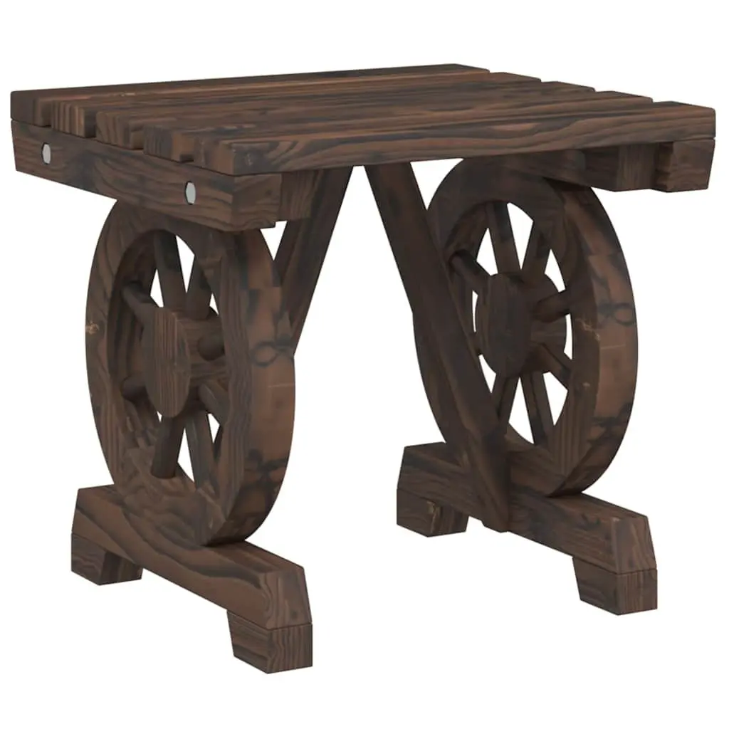 Garden Dining Set Solid Fir Wood 5 Piece Brown