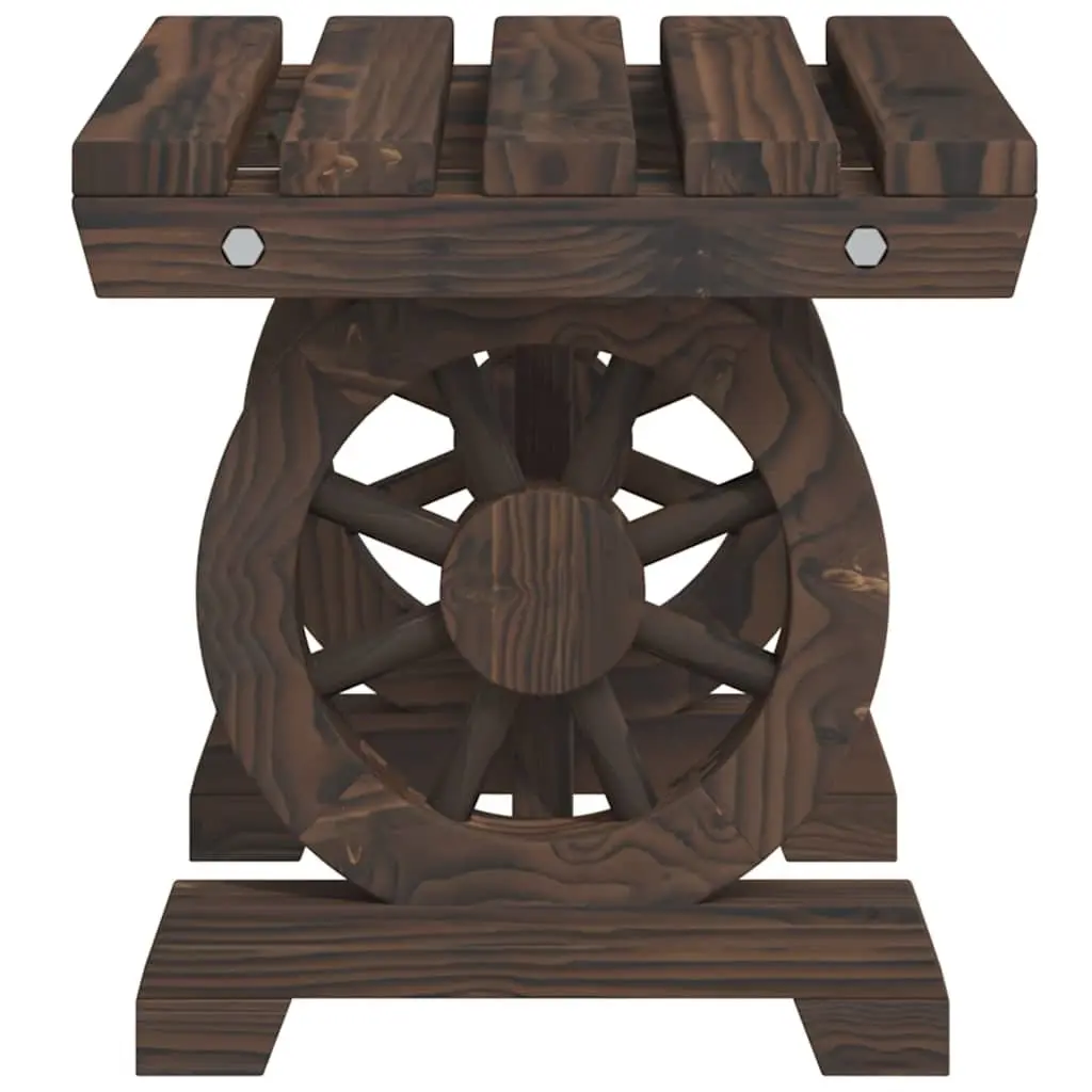 Garden Dining Set Solid Fir Wood 5 Piece Brown