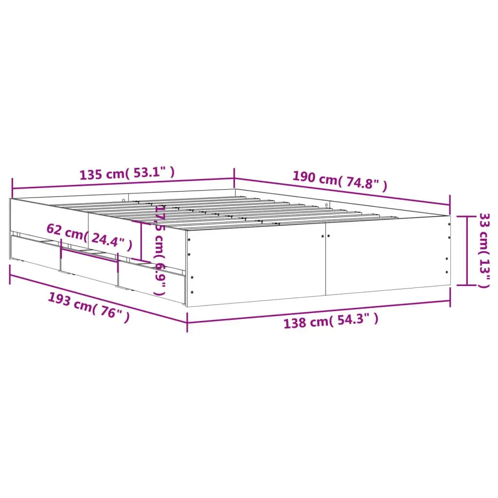 Bed Frame with Drawers for Modern Bedrooms
