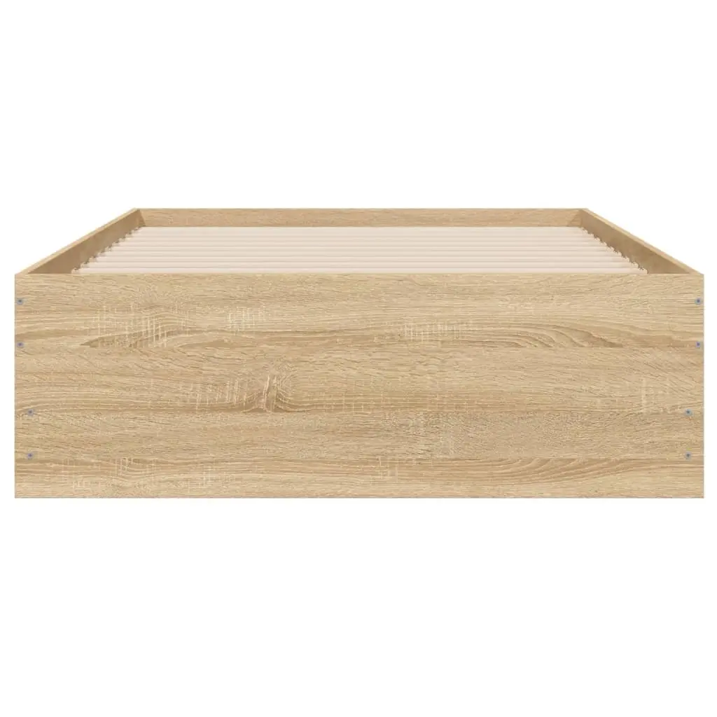 Bed Frame with Storage Drawers in Sonoma Oak