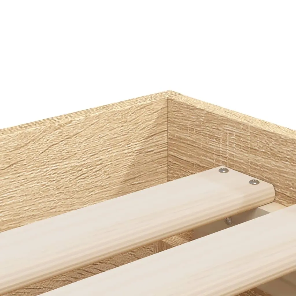 Bed Frame with Storage Drawers in Sonoma Oak