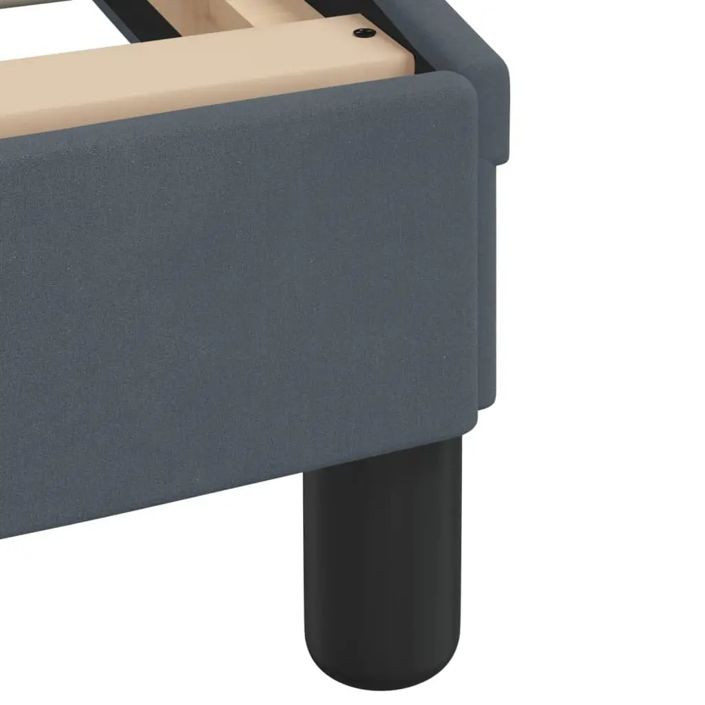 Queen Bed Frame Velvet Grey 152 x 203 cm
