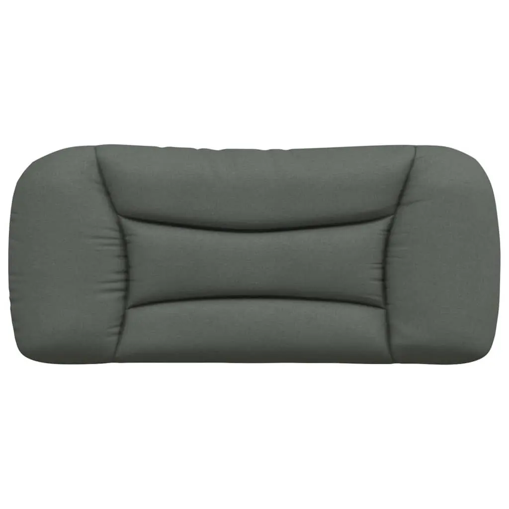 Dark Grey Headboard Cushion 90 cm with Wavy Stripes