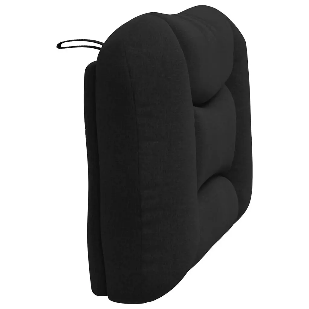 Headboard Cushion 90cm Black Fabric Wall Mounted Bed Pillow Support Bedroom