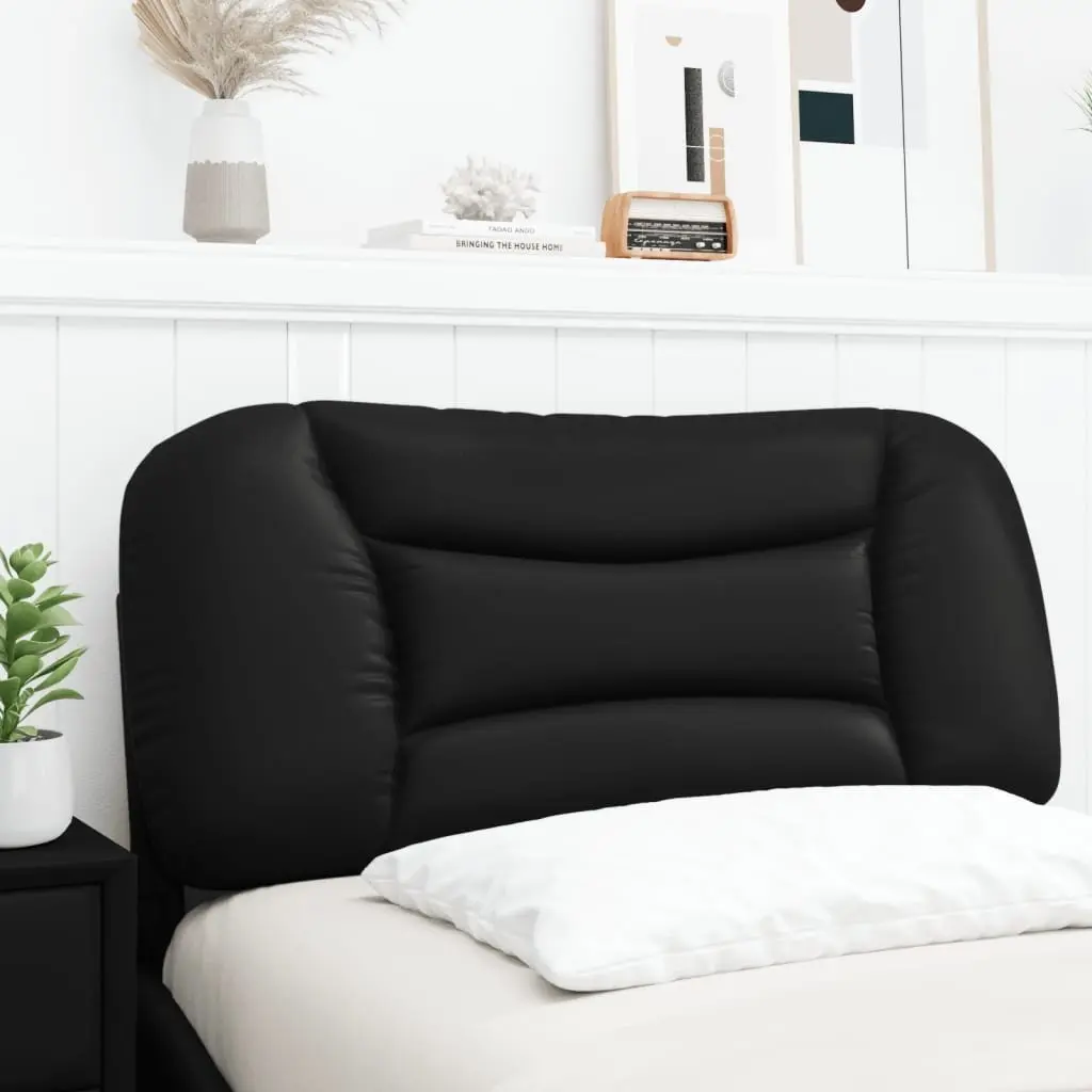 Headboard Cushion Faux Leather 90 cm Black
