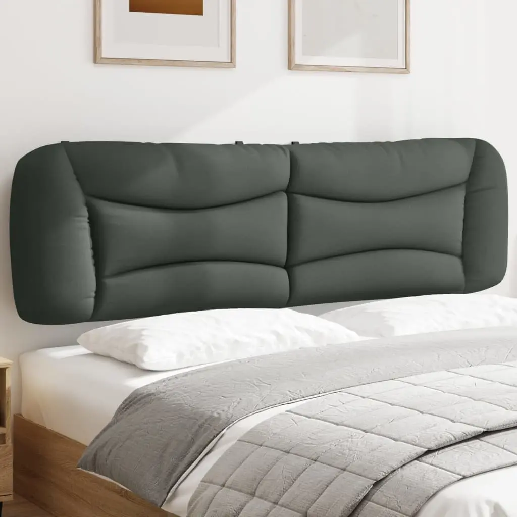 Grey Fabric Headboard Cushion 180cm for Bed Mounting