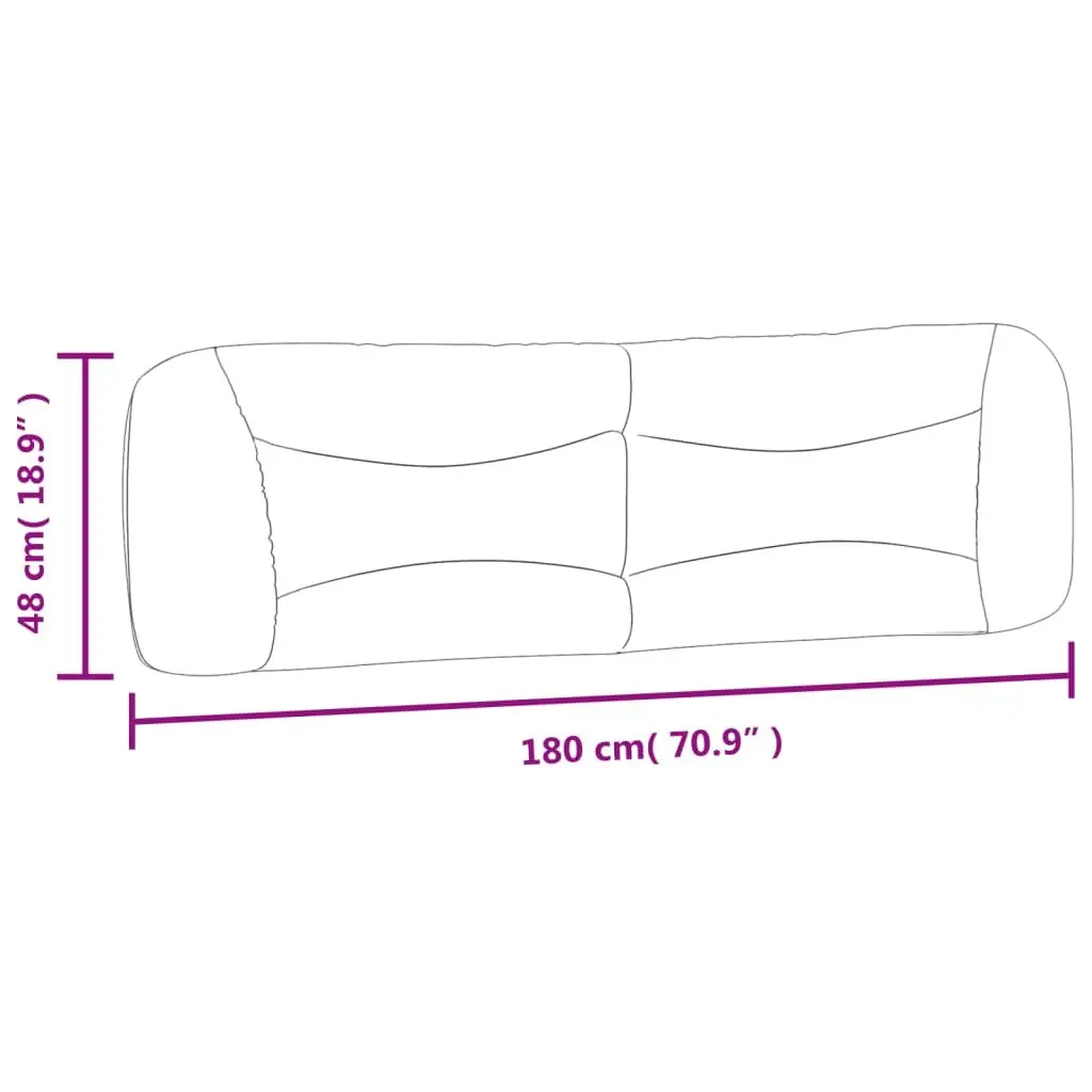 Grey Fabric Headboard Cushion 180cm for Bed Mounting