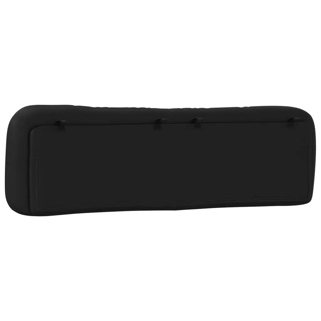 Headboard Cushion Wall Mounted 180cm Black Faux Leather Bed Pillow PP Fibre Filling