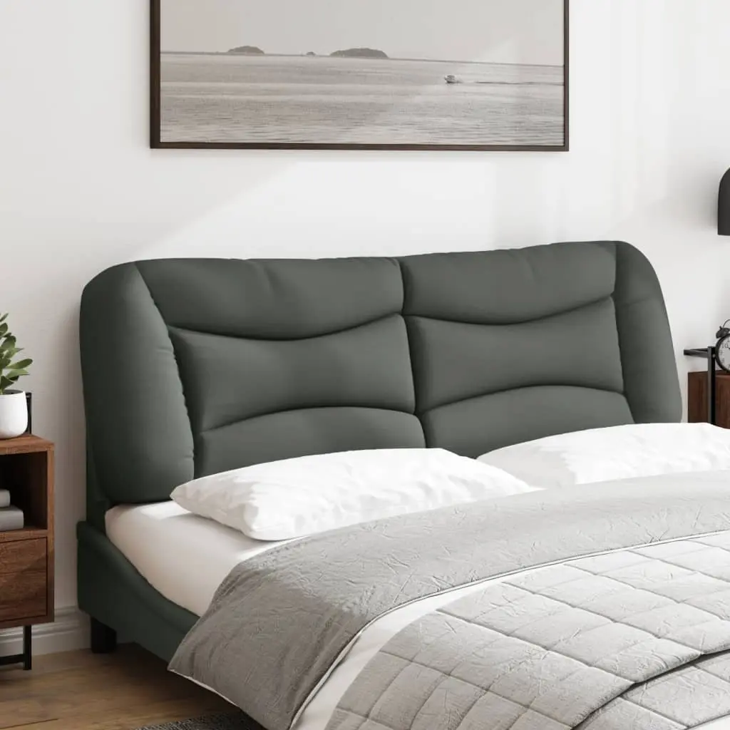 Grey Fabric Headboard Cushion for Bed Support 153cm