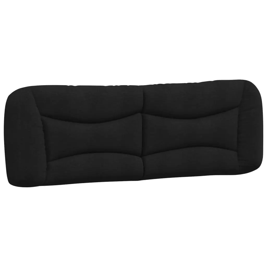 Black Fabric Headboard Cushion 153 cm for Bed Support