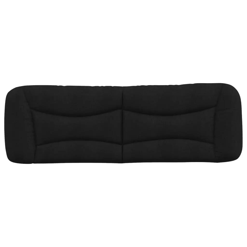 Black Fabric Headboard Cushion 153 cm for Bed Support